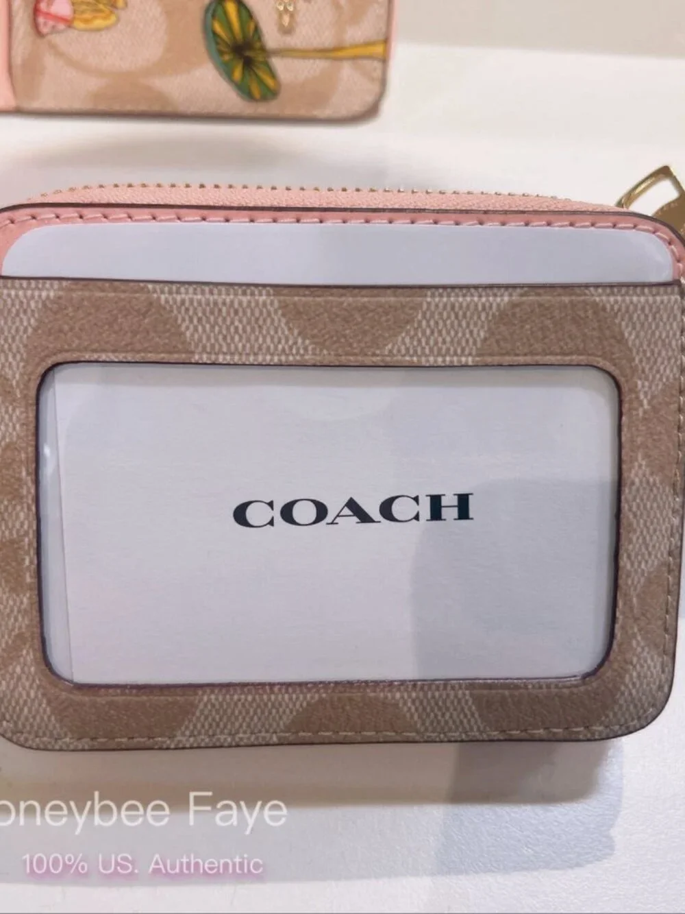 NWT Coach X Observed By Us Zip Card Case In Signature Canvas CU403